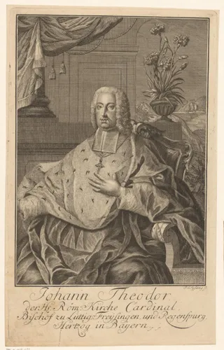 Portret van Johann Theodor von Bayern, bisschop van Regensburg en Luik