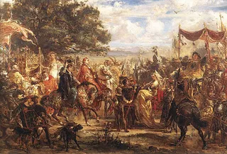 Das Treffen der Jagiellonen-Könige mit Kaiser Maximilian bei Wien