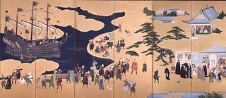 Arrival of the Southern Barbarians (Nanban-jin) Screen