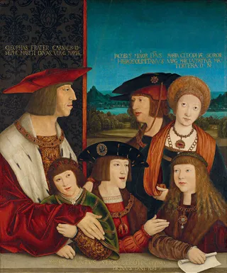 Porträt des Kaisers Maximilian und seiner Familie