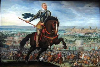 Gustavus Adolphus of Sweden at the Battle of Breitenfeld
