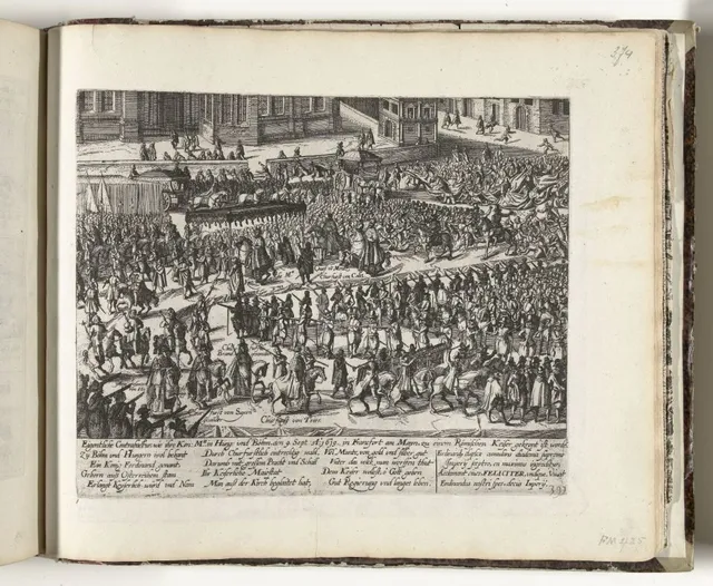 Optocht na de kroning van Ferdinand II tot Rooms koning, 1619