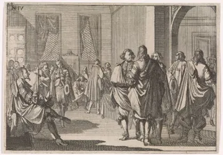 Vergadering in Augsburg over de vredesonderhandelingen van Westfalen, 1648