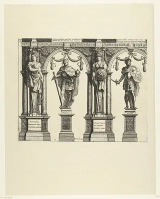 Keizers Rudolf I en Albrecht I; intocht van Ferdinand te Antwerpen in 1635 (nr. 17)