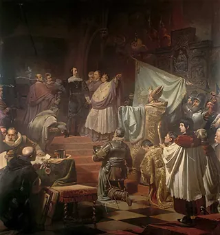 Die Gründung der Katholischen Liga 1609 in München (Ausschnitt)