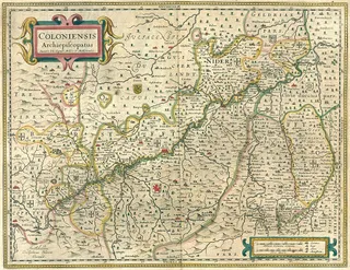 Karte des Erzstifts Köln (Blaeu 1645, Coloniensis Archiepiscopatus)