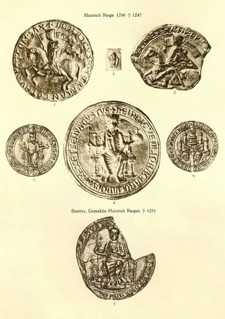 Siegel Heinrich Raspe, Beatrix, Gemahlin Heinrich Raspes (Posse, Tafel 34)