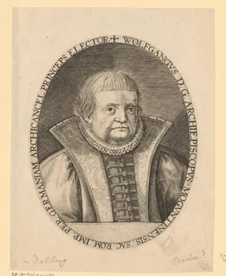 Portret van Wolfgang von Dalberg, aartsbisschop en keurvorst van Mainz