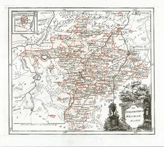 Das Fürstenthum Weimar. Nro. 368. Kupferstich, 28 × 25 cm