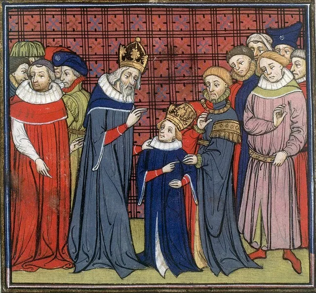 Karl der Große und Ludwig der Fromme (Grandes Chroniques de France)