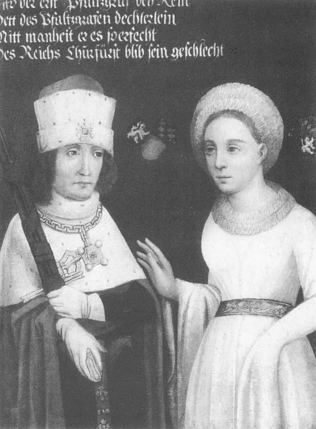 Herzog Otto II. von Bayern mit seiner Frau Agnes