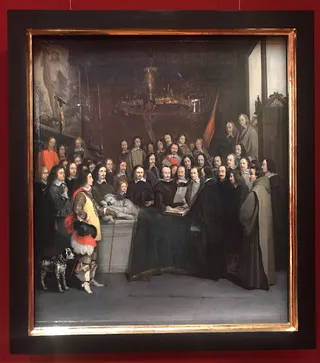Allegorie auf Hugo Grotius und den Westfälischen Frieden