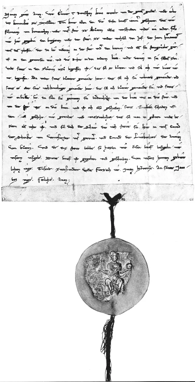 Urkunde König Konrads IV. vom 25. Juli 1240, älteste deutschsprachige Königsurkunde