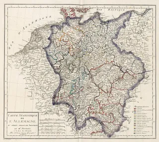 Carte Statistique de L'Allemagne (Mentelle-Poirson, 1803)
