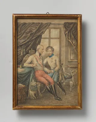 Portret keizer Frans I van Oostenrijk en hertog van Reichstadt
