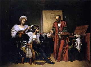 Charles V Picking up Titian's Paintbrush