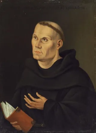 Martin Luther als Augustinermönch mit Buch (nach 1615)