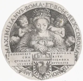 Allegorie op de kroning van Maximilliaan II tot koning van Bohemen