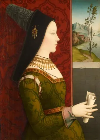 Maria von Burgund (1458-1482), Halbfigur im Profil