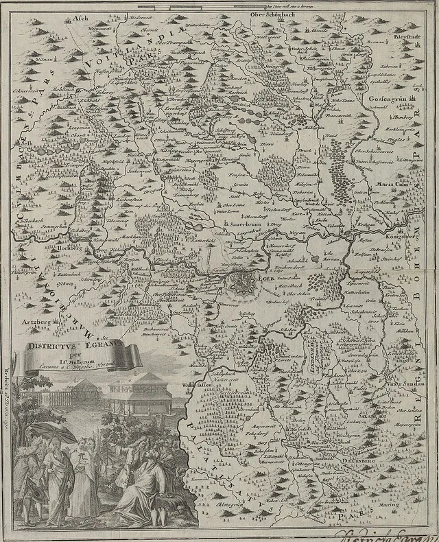 Districtus Egranus: Karte des Egerlandes (Johann Christoph Müller)