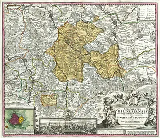 Episcopatus Hildesiensis nec non Vicinorum Statuum delineatio geographica