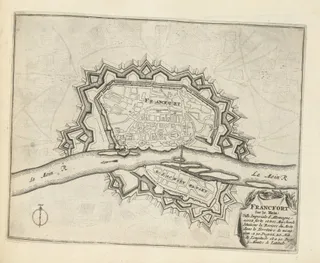 Plattegrond van Frankfurt am Main, ca. 1693-1696
