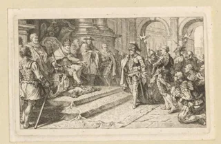 Frederik de Schone als gevangene voor keizer Lodewijk de Beier
