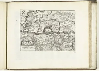 Kaart van de omgeving van Frankfurt am Main, 1726