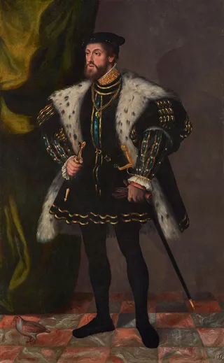 Charles V in a cape lined with wolf skin