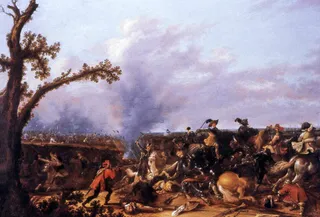Gustavus Adolphus in der Schlacht von Lützen am 6. November 1632