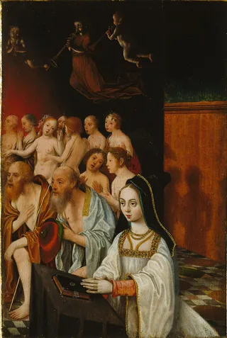 Wing of a Diptych with the Souls of the Just and Donor