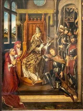 Heinrichstafel: Krönung Heinrichs II. durch Papst Benedikt VII.