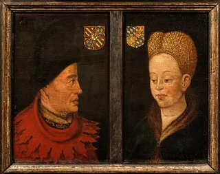 Porträts von Johann ohne Furcht und Margarethe von Bayern