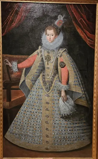 Retrato da Infanta Maria de Áustria, c. 1621, Oficina de Bartolomé González, MNAA 01