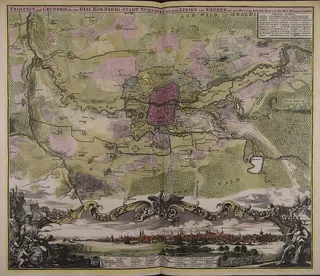 Prospect und Grundris der des Heil. Röm. Reichs-Stadt Nürnberg samt ihren Linien und Gegend …