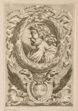 Portret van Karel de Grote, keizer van het Heilige Roomse Rijk