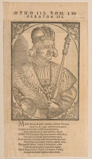 Portret van Otto II, keizer van het Heilige Roomse Rijk