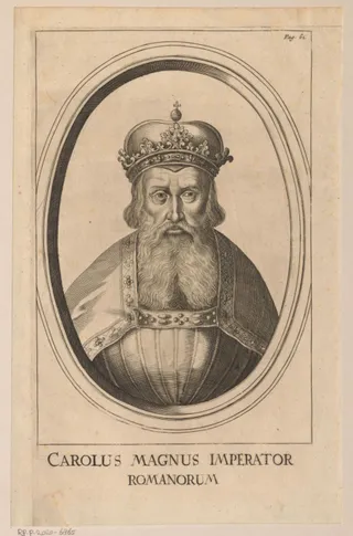 Portret van Karel de Grote, keizer van het Heilige Roomse Rijk