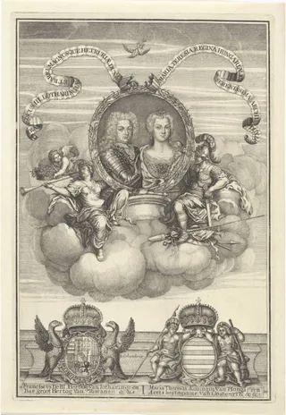 Portret van Frans III Stefanus en Maria Theresia