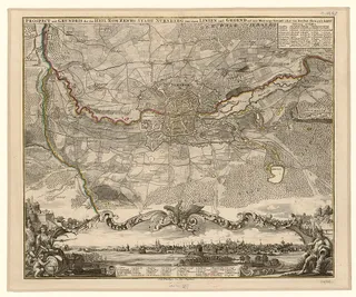 Prospect und grundris der des Heil. Röm. Reichs-Stadt Nürnberg samt ihren Linien und Gegend …