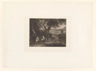 Heuvellandschap met Rudolf I van Habsburg en de priester