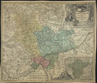 Detailled map of the territory of the Free Imperial City of Ulm. Published by Johann …