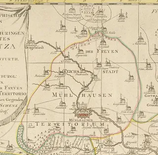 Accurate Geographische Delineation des Zu dem Chursaechsischen Thüringen Gehörigen Ammtes …